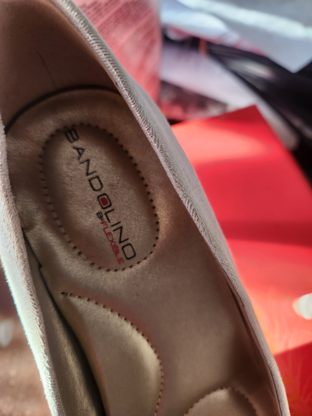 Bandolino Neutral Beige Slip-On Cushioned Flats